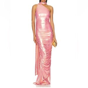 Retrofete Shannon Dress in Gold Peach